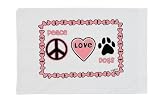 Standard Pillowcase - Peace Love Dogs (Pink)
