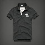 「Abercrombie&Fitch アバクロンビー &フィッチ アバクロ メンズ ポロシャツ Green Mountain (M, グレー)」の画像