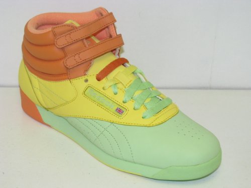 Women's Reebok Freestyle Hi Shoes - Lime Lemon Orange product image