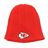 Kansas City Chiefs Red Ribbed Knit Beanie (Uncuffed Hat)