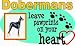 Dobermans Leave Paw Prints on your Heart Apron (Various Colors Available)