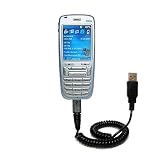 Coiled Power Hot Sync and Charge USB Data Cable w/ Tip Exchange for the HTC Typhoon - Gomadic Brand