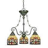 Belle Fleur Collection Vintage Bronze Tiffany Chandelier - QUZ-TFBF5103VB