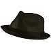 Upturn Brim Summer Vented Fedora Trilby Hat Black M/L