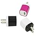 Wall Charger, OKRAY [5-Pack] 5V/1AMP 1-Port USB Wall Home Travel Charger Plug Power Adapter For iPhone 6/6 plus 5S 5 4S,Samsung Galaxy S6 S5 S4 S3,HTC One M8 M9,LG G2 G3,Blackberry,Motorola And More (White Black Red Blue Green)