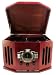 Technosonic Cherry Nostalgic AM/FM Radio Cassette CD Player with Turntable