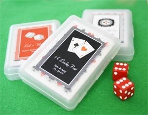 A Lucky Pair Vegas Themed Playing Cards - Baby Shower Gifts &amp; Wedding Favors (Set of 24)