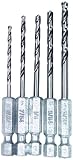 Vermont American 13135 Quick Change 5 Piece Quick Hex Shank Twist Drill Bit Assortment in Plastic Case