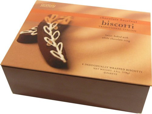 Chocolate Hazelnut Biscotti w White Ribbon by Yohay Baking Co.