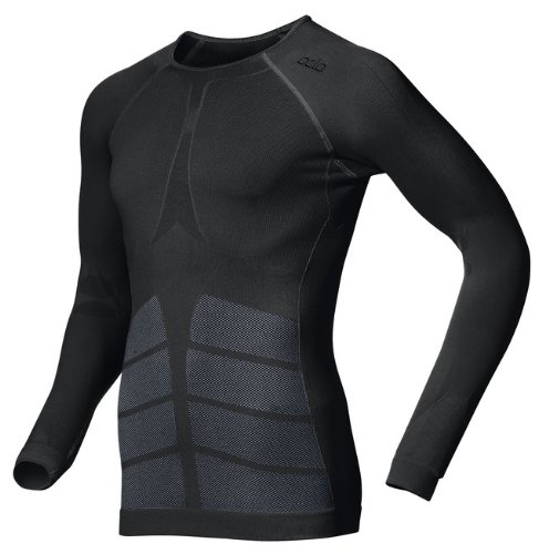 Odlo Herren Unterhemd Long Sleeve crew neck EVOLUTION WARM, black, M