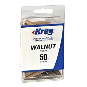 Kreg P-WAL Walnut Plugs for Pockets (50-Pack)