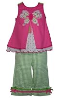 BT Kids Baby Girls Pink Lime Butterfly Capri Set