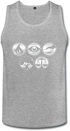 ZhiTian Men's Divergent Factions Tank Top - XXL Heather Gray