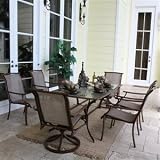 Chub Cay Patio 7 Piece Arm Chair - Rocking Chair - and Table Set