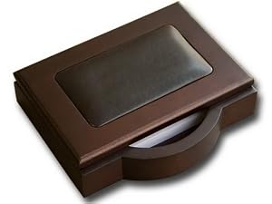Walnut & Leather Memo Holder