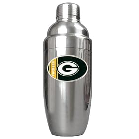 Click here to buy Green bay Packers NFL Stainless Steel Cocktail Shaker by Great American Products.