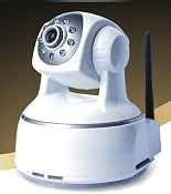 Wifi H264 IP Camera with Pan & Tilt, Night Vision, 2 Way Audio on Apple Mac, Windows, @gmail compatible. SD Flash