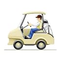 Radio Remote Controlled Golf Cart (1:30 scale by Silverlit) in White