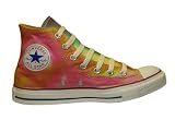 Converse Chuck Taylor All Star Hi Top Custom Orange Multi Color Tie Dye Hand Dyed