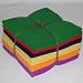 36 5" Squares 100% Wool Felt Classic Bright Charm Pack