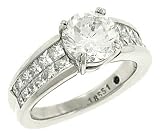 Princess Cut Diamond Engagement Ring 1.43cttw (cz ctr)