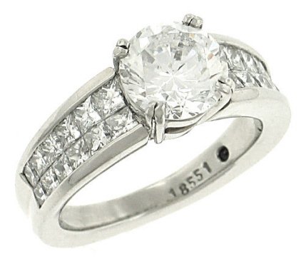 Princess Cut Diamond Engagement Ring 1.43cttw (cz ctr)
