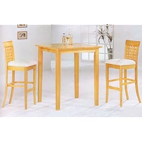 Maple Finish Bar Table W Shaker Leg by
