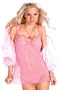 Stretch sheer slip with adjustable shoulder straps and sheer thong - Sensual Mystique