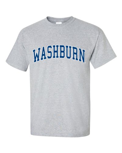 NCAA Washburn The Ichabod Men's T-Shirt, XX-Large, Gray