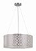 Lite Source LS-19519PS Netto Ceiling Lamp, Polished Steel with Net Metal Front And White Polished Steel Back Shade