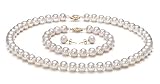 White 7-8mm AA Freshwater Pearl Set 16 inch Choker Length