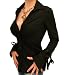 Blue Banana - Black Bell Sleeve Fitted Shirt Size 14
