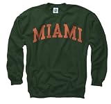 Miami Hurricanes Dark Green Arch Crewneck Sweatshirt