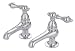 Elements Of Design ES3201AL Chrome Hot Springs Hot and Cold Double Handle Basin Tap from the Hot Springs Series ES3201AL