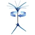 Minky Rotating Iron Valet, for Hanging, Drying or Storing Clothes, Light Blue