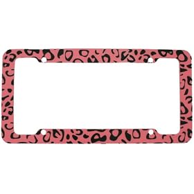 Buy License Plate Frame - Car Truck SUV - Leopard Light Pink Animal Print by Unknown now!