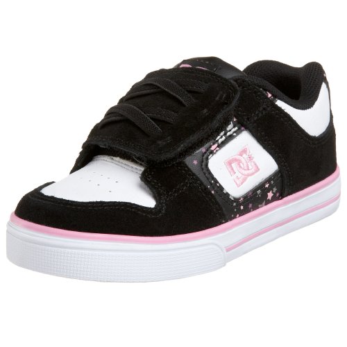 DC Toddler Pure V Skateboard Shoe,Black/Pink,9 W US Toddler
