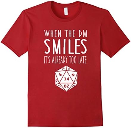 Men's When The DM Smiles It's Already Too Late T-Shirt XL Cranberry