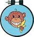 Dimensions Crafts Learn A Craft Monkey Stamped Cross Stitch Kit 3″ Round 73266; 3 Items/Order