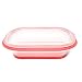 FoldTuk 6 Cup Rectangular Collapsible Bakeware and Storage Container, Red
