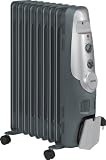 Produkt-Bild: 9 Rippen &Ouml;lradiator mit zus&auml;tzlicher W&auml;rmeregulierung &uuml;ber Thermostatregler. Inkl. Brandschutz-Sicherheitskontaktschalter / zuverl&auml;ssiges Deutsches Markenprodukt (Modell 505521)