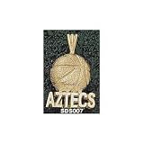 San Diego State Aztecs Solid 10K Gold ''AZTECS'' Basketball Pendant