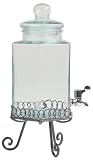 Amici Medium Hexagonal Spigot Jar with Loop Stand, 204-Ounce