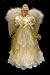 16.5" Seasons of Elegance Lighted Ivory and Gold Angel Christmas Tree Topper