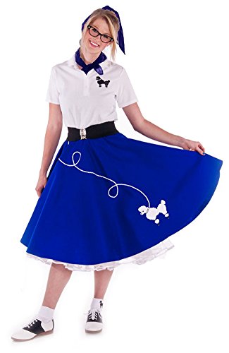 Hip Hop 50s Shop Adult 7 Piece Poodle Skirt Costume Set