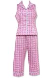 Bedhead Pink Tiles Sleeveless Capri Sateen Cotton Pajama - Final Sale!