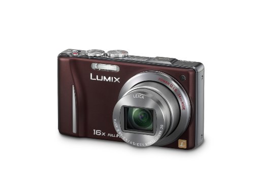 Panasonic Lumix DMC-TZ22EG-T Digitalkamera (14 Megapixel, 16-fach opt. Zoom, 7,5 cm (3 Zoll) Touch LC-Display, GPS, Full HD, 3D, bildstabilisiert) braun