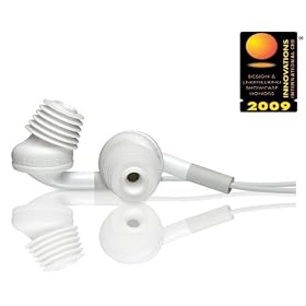 ACOUSTIBUDS - Premium Adapters for Earphones AND Bluetooth Headsets. A new solution for in-ear audio. MADE IN THE USA. Adapters only, earphones not included. White, Two Pair & Two Sizes.