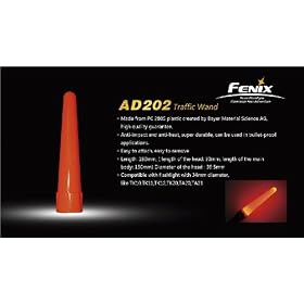 Fenix AD202 180mm Orange Traffic Wand for TK10, TK11, TK12, TK20, TA20 & TA21 Flashlights