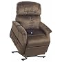 Electric Power Recline 3 Position Riser Lift Chaise Easy Motion Recliner Chair - PR-501M Comforter Medium 375lb Capacity by Golden Technologies Palomino Tan Fabric